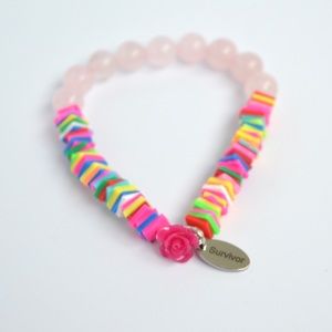 BREAST CANCER Pink Awareness Beaded Bracelet